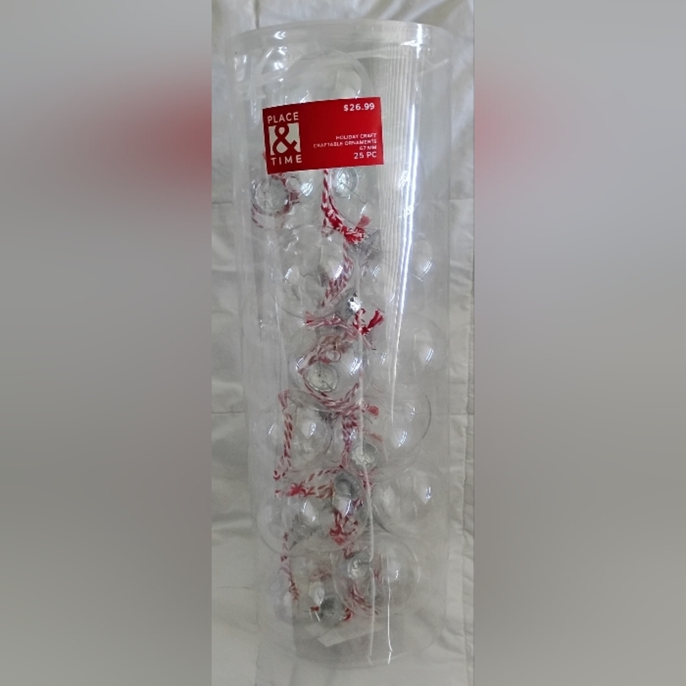 Clear Holiday Craftable Ornaments 50 Piece
